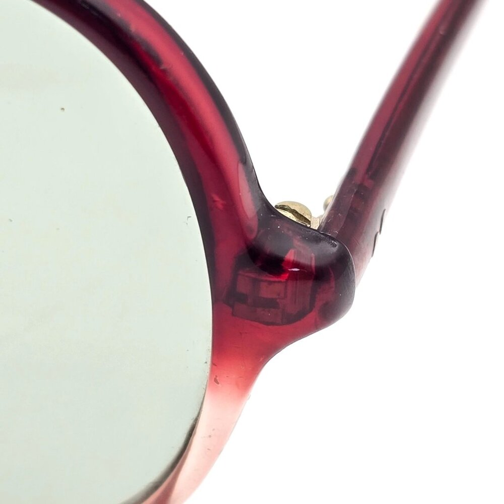VTG Aviator Sunglasses Gradient Red Frame Oversized Brown Lens Luxury Style - Picture 10 of 15